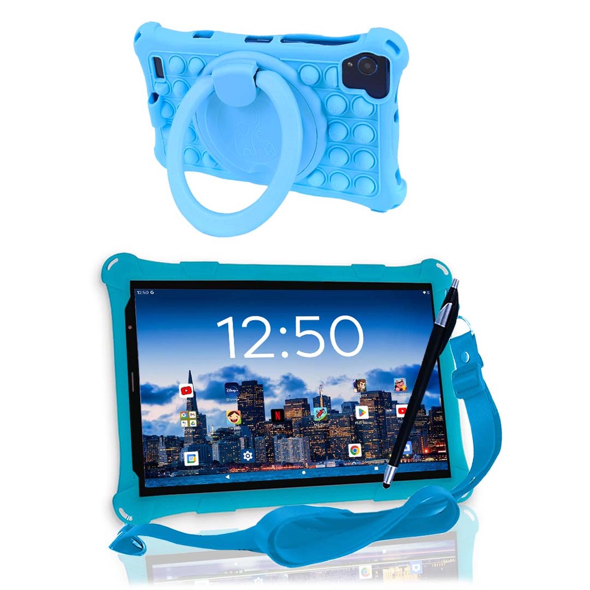 Angeltech kindertablet PRO MAX blauw