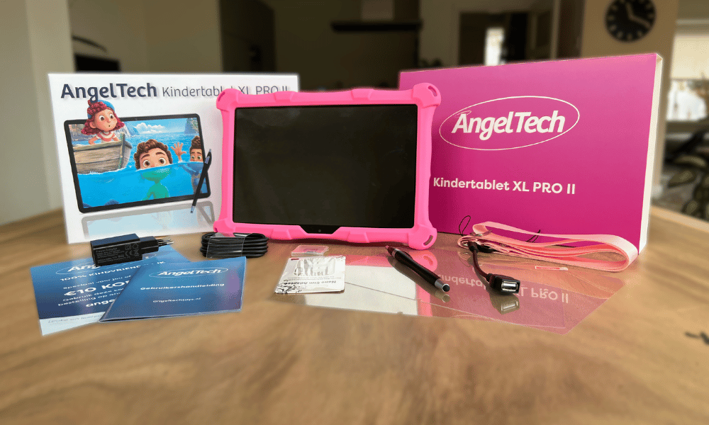 Compleet pakket van AngelTech kindertablet XL PRO II