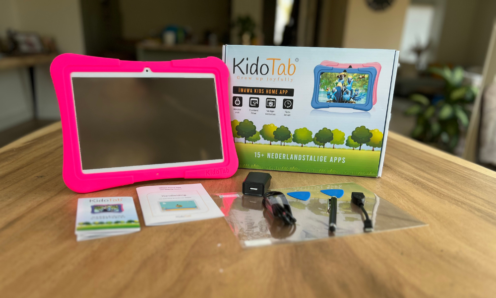 KidoTab kindertablet met accessoires en doos KidoTab kindertablet met accessoires en doos