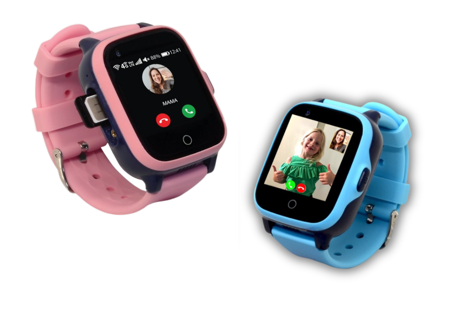 Kuus Smartwatch roze en blauw
