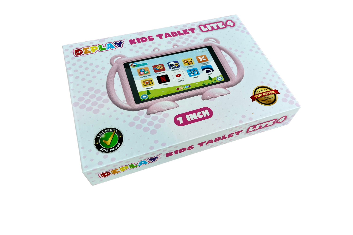 voorkant doos DEPLAY Kids Tablet LITE voorkant doos DEPLAY Kids Tablet LITE